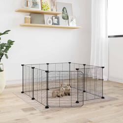 Vidaxl - Gabbia per Animali 8 Pannelli con Porta Nero 35x35 cm Acciaio 6289
