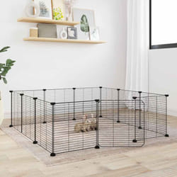 Vidaxl - Gabbia per Animali con Pannelli e Porta Nero 35x35 cm Acciaio varie dimensioni dimensioni: 12 Pannelli