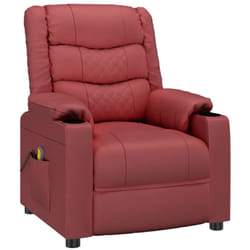Vidaxl - Poltrona Reclinabile Rosso Vino in Similpelle