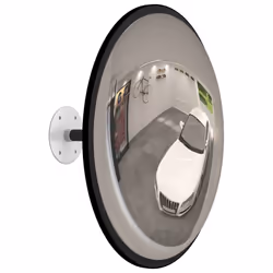 vidaXL Specchio convesso per interni nero Ø40 cm in acrilico - Vista aggiuntiva 3