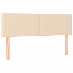 vidaXL Testiere 2 pz Crema 72x5x78/88 cm in Tessuto - Vista aggiuntiva 2