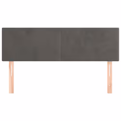 vidaXL Testiere 2 pz Grigio Scuro 72x5x78/88 cm in Velluto - Vista aggiuntiva 3