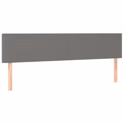 vidaXL Testiera 2 pz Grigio Scuro 80x5x78/88 cm in Tessuto - Vista aggiuntiva 2