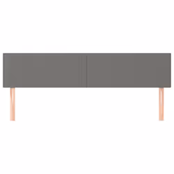 vidaXL Testiera 2 pz Grigio Scuro 80x5x78/88 cm in Tessuto - Vista aggiuntiva 3