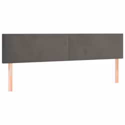 vidaXL Testiera 2 pz Grigio Scuro 80x5x78/88 cm in Velluto - Vista aggiuntiva 2
