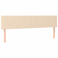 vidaXL Testiera 2 pz Crema 100x5x78/88 cm in Tessuto - Vista aggiuntiva 2