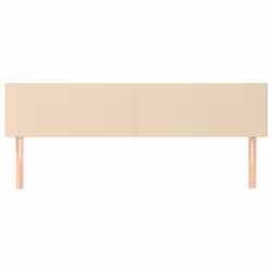 vidaXL Testiera 2 pz Crema 100x5x78/88 cm in Tessuto - Vista aggiuntiva 3