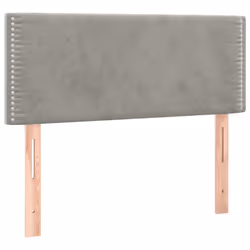 vidaXL Testiera Grigio Chiaro 90x5x78/88 cm in Velluto - Vista aggiuntiva 2
