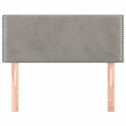 vidaXL Testiera Grigio Chiaro 90x5x78/88 cm in Velluto - Vista aggiuntiva 3