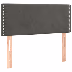 vidaXL Testiera Grigio Scuro 90x5x78/88 cm in Velluto - Vista aggiuntiva 2