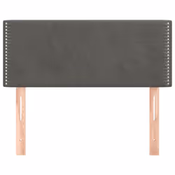vidaXL Testiera Grigio Scuro 90x5x78/88 cm in Velluto - Vista aggiuntiva 3