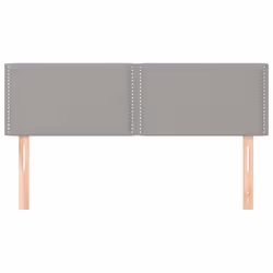 vidaXL Testiere 2 pz Grigio Chiaro 72x5x78/88 cm in Tessuto - Vista aggiuntiva 3
