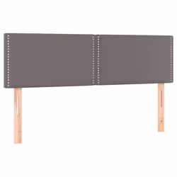 vidaXL Testiere 2 pz Grigie 72x5x78/88 cm in Similpelle - Vista aggiuntiva 2