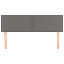vidaXL Testiere 2 pz Grigie 72x5x78/88 cm in Similpelle - Vista aggiuntiva 3