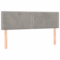 vidaXL Testiere 2 pz Grigio Chiaro 72x5x78/88 cm in Velluto - Vista aggiuntiva 2