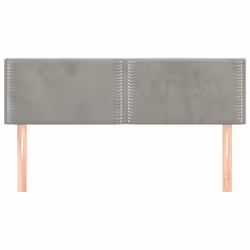 vidaXL Testiere 2 pz Grigio Chiaro 72x5x78/88 cm in Velluto - Vista aggiuntiva 3