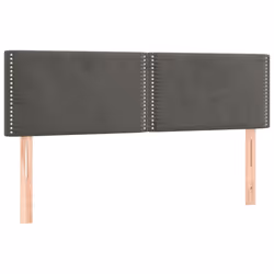 vidaXL Testiere 2 pz Grigio Scuro 72x5x78/88 cm in Velluto - Vista aggiuntiva 2