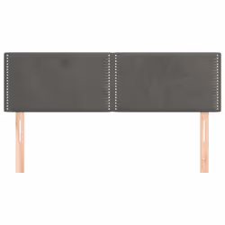 vidaXL Testiere 2 pz Grigio Scuro 72x5x78/88 cm in Velluto - Vista aggiuntiva 3