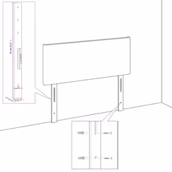 VidaXL 346033 testiera e pedana Grigio scuro - Vista aggiuntiva 5