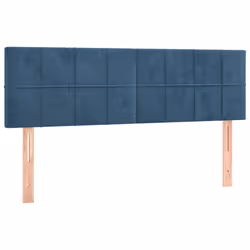 vidaXL Testiere 2 pz Blu Scuro 72x5x78/88 cm in Velluto - Vista aggiuntiva 2