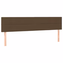 vidaXL Testiera 2 pz Marrone Scuro 80x5x78/88 cm in Tessuto - Vista aggiuntiva 2