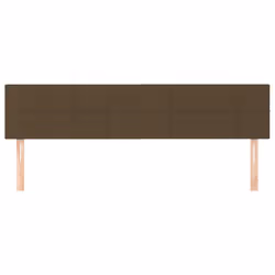 vidaXL Testiera 2 pz Marrone Scuro 80x5x78/88 cm in Tessuto - Vista aggiuntiva 3