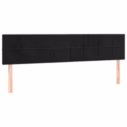 Testiera 2 pz Nera 90x5x78/88 cm in Vellutocod mxl 119472 - Vista aggiuntiva 2