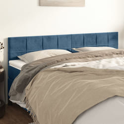 vidaXL Testiera 2 pz Blu scuro 90x5x78/88 cm in Velluto