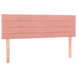 vidaXL Testiere 2 pz Rosa 72x5x78/88 cm in Velluto - Vista aggiuntiva 2