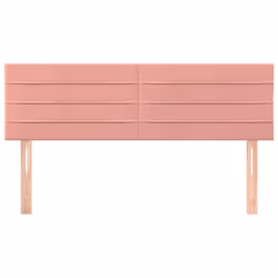 vidaXL Testiere 2 pz Rosa 72x5x78/88 cm in Velluto - Vista aggiuntiva 3