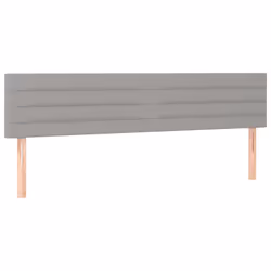 vidaXL Testiera 2 pz Grigio Chiaro 90x5x78/88 cm in Tessuto - Vista aggiuntiva 2
