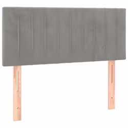 vidaXL Testiera Grigio Chiaro 80x5x78/88 cm in Velluto - Vista aggiuntiva 2