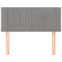 vidaXL Testiera Grigio Chiaro 80x5x78/88 cm in Velluto - Vista aggiuntiva 3