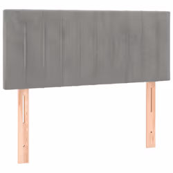 vidaXL Testiera Grigio Chiaro 90x5x78/88 cm in Velluto - Vista aggiuntiva 2