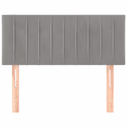 vidaXL Testiera Grigio Chiaro 90x5x78/88 cm in Velluto - Vista aggiuntiva 3