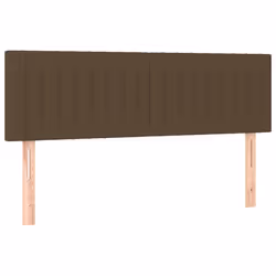 vidaXL Testiere 2 pz Marrone Scuro 72x5x78/88 cm in Tessuto - Vista aggiuntiva 2