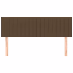 vidaXL Testiere 2 pz Marrone Scuro 72x5x78/88 cm in Tessuto - Vista aggiuntiva 3