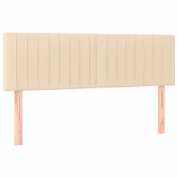 vidaXL Testiere 2 pz Crema 72x5x78/88 cm in Tessuto - Vista aggiuntiva 2