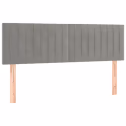 vidaXL Testiere 2 pz Grigio Chiaro 72x5x78/88 cm in Velluto - Vista aggiuntiva 2