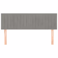 vidaXL Testiere 2 pz Grigio Chiaro 72x5x78/88 cm in Velluto - Vista aggiuntiva 3