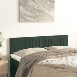 vidaXL Testiere 2 pz Verde Scuro 72x5x78/88 cm in Velluto