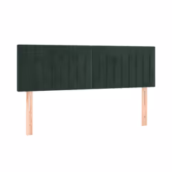 vidaXL Testiere 2 pz Verde Scuro 72x5x78/88 cm in Velluto - Vista aggiuntiva 2