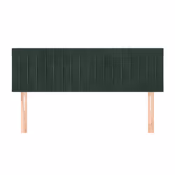 vidaXL Testiere 2 pz Verde Scuro 72x5x78/88 cm in Velluto - Vista aggiuntiva 3