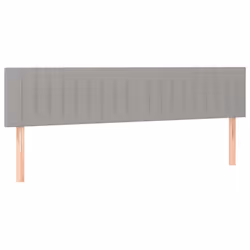 vidaXL Testiera 2 pz Grigio Chiaro 80x5x78/88 cm in Tessuto - Vista aggiuntiva 2