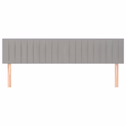 vidaXL Testiera 2 pz Grigio Chiaro 80x5x78/88 cm in Tessuto - Vista aggiuntiva 3