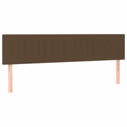vidaXL Testiera 2 pz Marrone Scuro 80x5x78/88 cm in Tessuto - Vista aggiuntiva 2