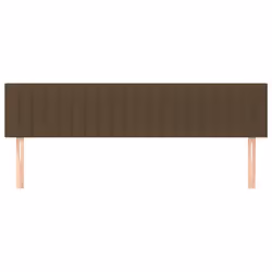 vidaXL Testiera 2 pz Marrone Scuro 80x5x78/88 cm in Tessuto - Vista aggiuntiva 3