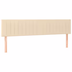 vidaXL Testiera 2 pz Crema 80x5x78/88 cm in Tessuto - Vista aggiuntiva 2