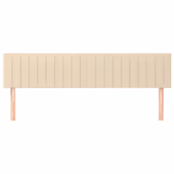 vidaXL Testiera 2 pz Crema 80x5x78/88 cm in Tessuto - Vista aggiuntiva 3