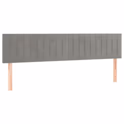 vidaXL Testiera 2 pz Grigio Chiaro 80x5x78/88 cm in Velluto - Vista aggiuntiva 2